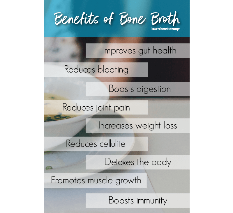 Benefits of bone broth infographic